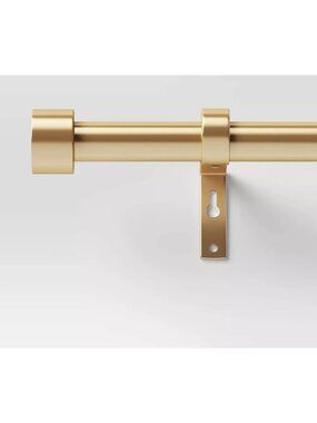 Threshold Dauntless Brass Finish Expandable Steel Curtain Rod 36" to 66 ROD ONLY
